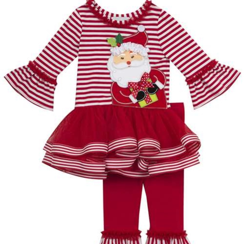 Pre-Christmas CLEARANCE! Santa  Striped Tutu Set